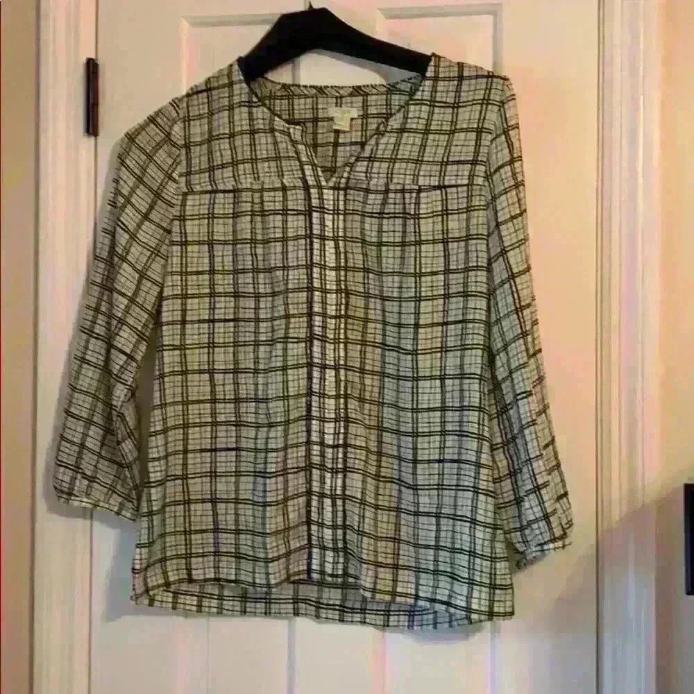JCrew Blouse with cute trim